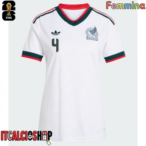 Messico Edson Alvarez #4 Seconda Maglia Femmina Mondiali 2026 Manica Corta